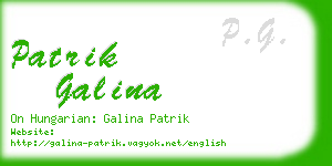 patrik galina business card